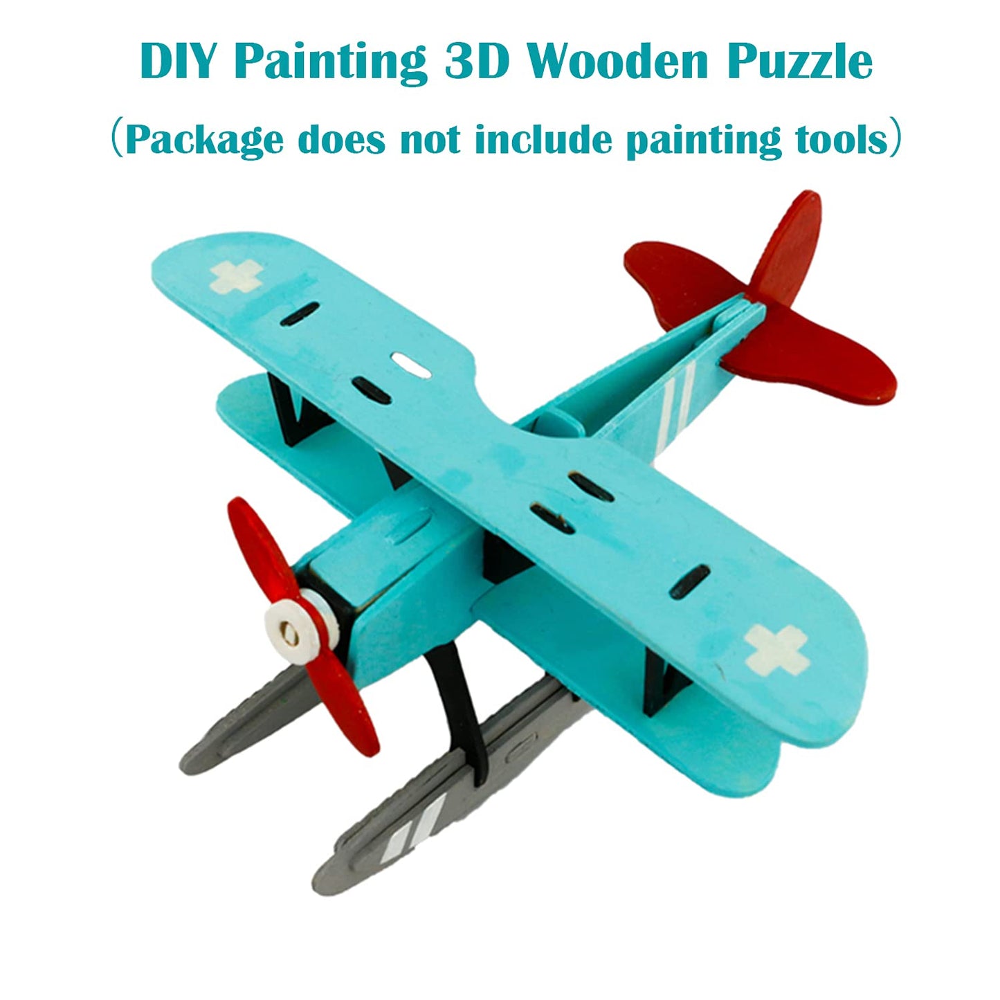 Georgie Porgy 3D Wooden Puzzles For Kids Toys Construction Woodcraft Kits Diy Model Puzzle Kits Birthday Gifts Pack Of 3 (Seaplane Sports Cars London Bus)