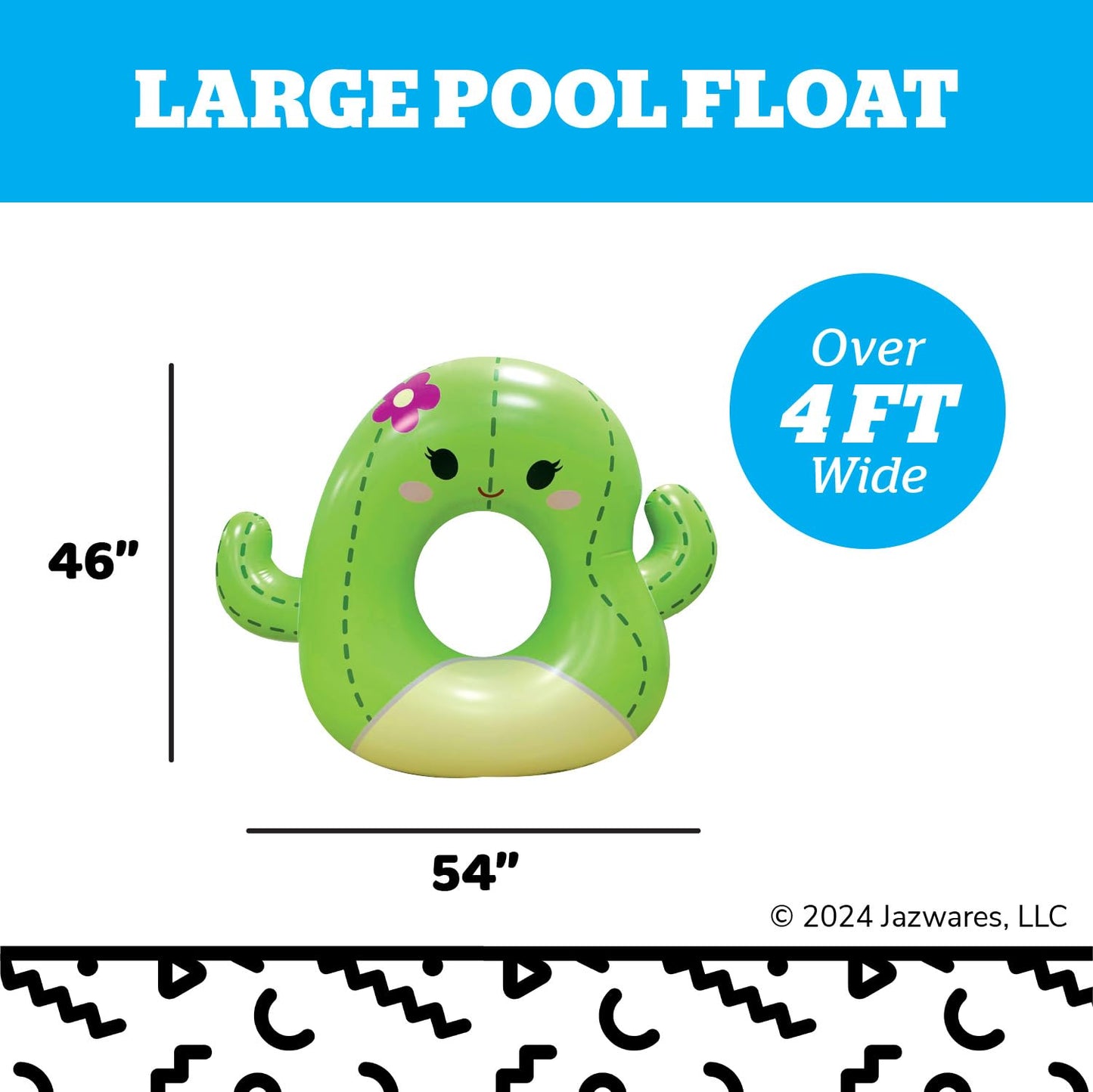 BigMouth x Squishmallows Original Large Inflatable Pool Float, Swim Ring for Adults and Kids, Pool Party Supplies & Water Toys -
