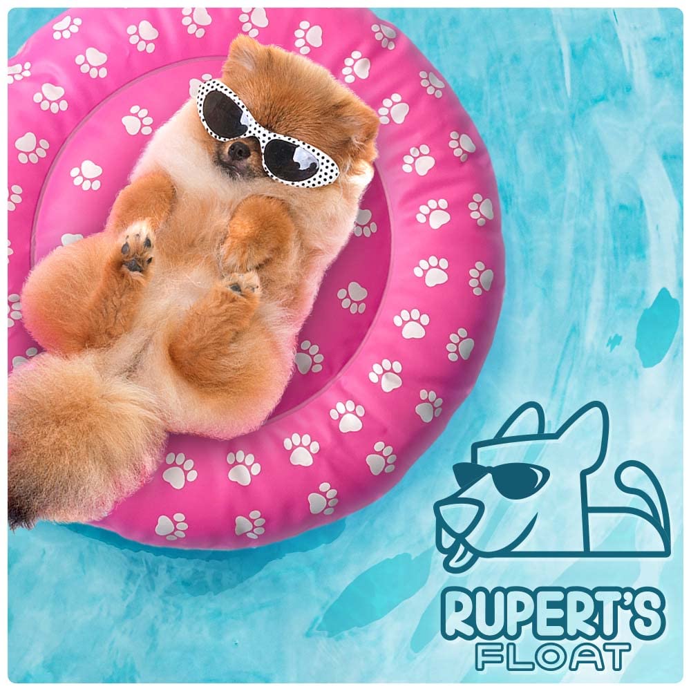 Ruperts Float Dog Pool Float | Inflatable Canopy Loungers for Pets | Water Rafts for XSmall to Small Dogs & Puppies | Puppy Pool