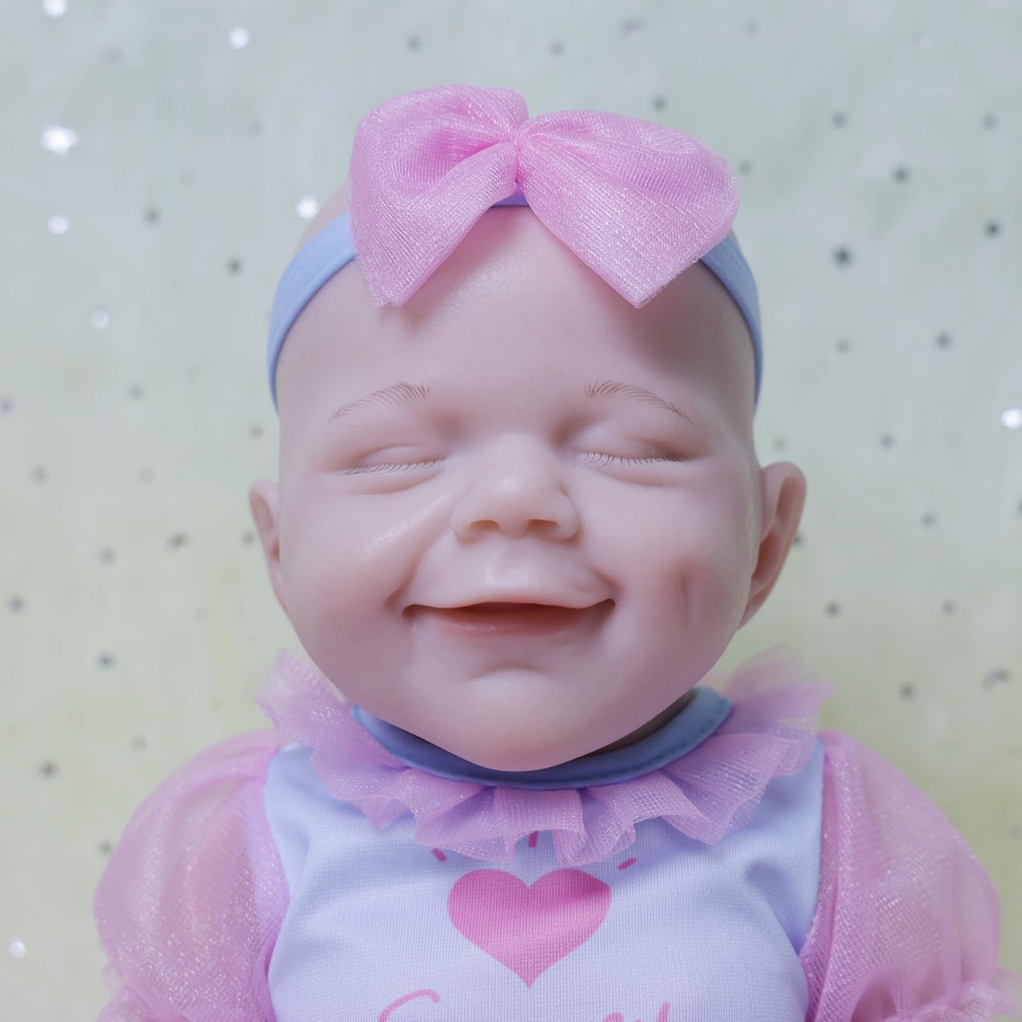 Aisite Realistic Reborn Baby Dolls - 18 Inch Full Silicone Baby Girl Eyes Closed, Christmas&Birthday Gifts, Suitable For 3+