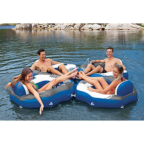 Intex River Run Connect Lounge, Inflatable Water Float, 51'' X 49.5''