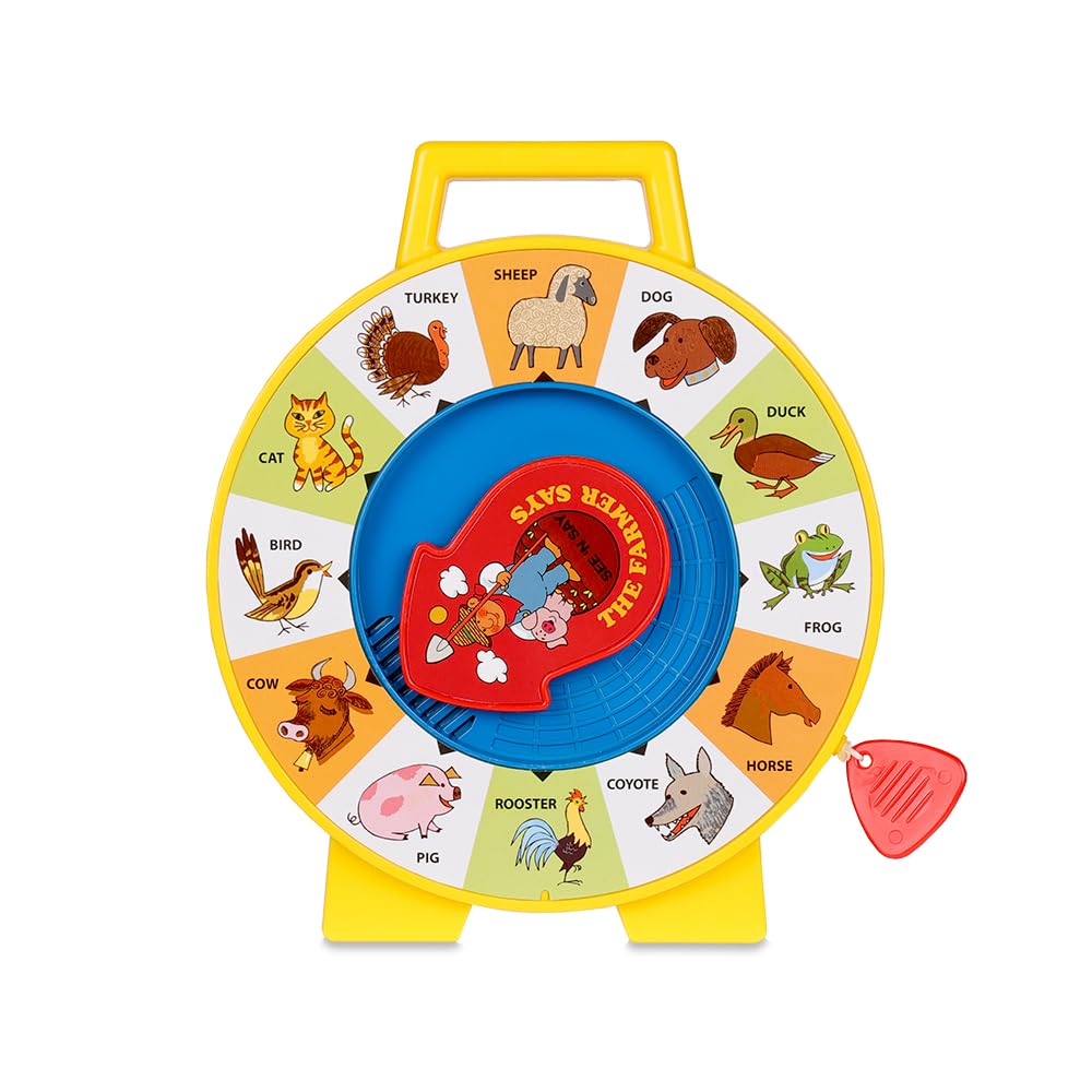 Fisher Price Classics - Farmer Says See 'N Say - Vintage Learning Toy, Sounds And Animals, Interactive Retro Game For Kids, Girls, Boys, Baby, Preschoolers, Toddlers, Unisex Ages 18 Months +