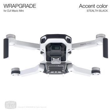 Wrapgrade Skin Compatible With Dji Mavic Mini | Accent Color (Stealth Black)