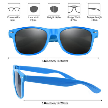 Fepito 24 Pieces Party Sunglasses Bulk For Birthday Party Supplies Treat Bag Fillers For Beach Pool Party Toys For Adults, Blue