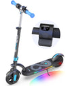 Gyroor H40 Kids Electric Scooter With 180W Motor & Led Visible Display, 10 Mph, Colorful Lights, Adjustable Speed And Height, El