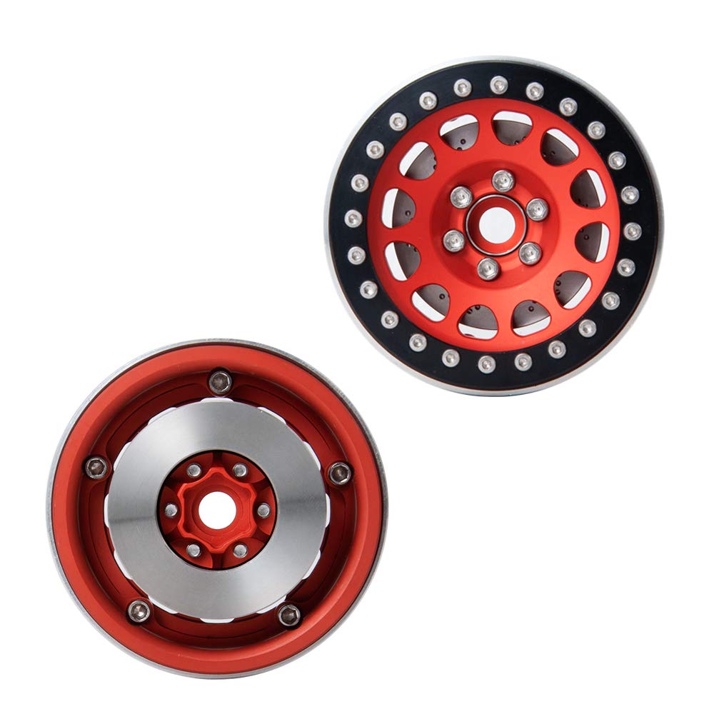 QUE-T 4pcs Stainless Steel Wheel Weights for 1/10 RC 2.2'' Beadlock Rims Wraith D90