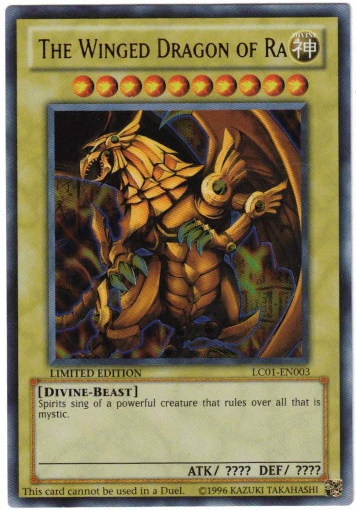 Yu Gi Oh Legendary Collection Ultra Rare God Card Set Of 3 Egyptian God Cards Slifer, Obelisk Ra (Limited Edition) Ultra Rare Version