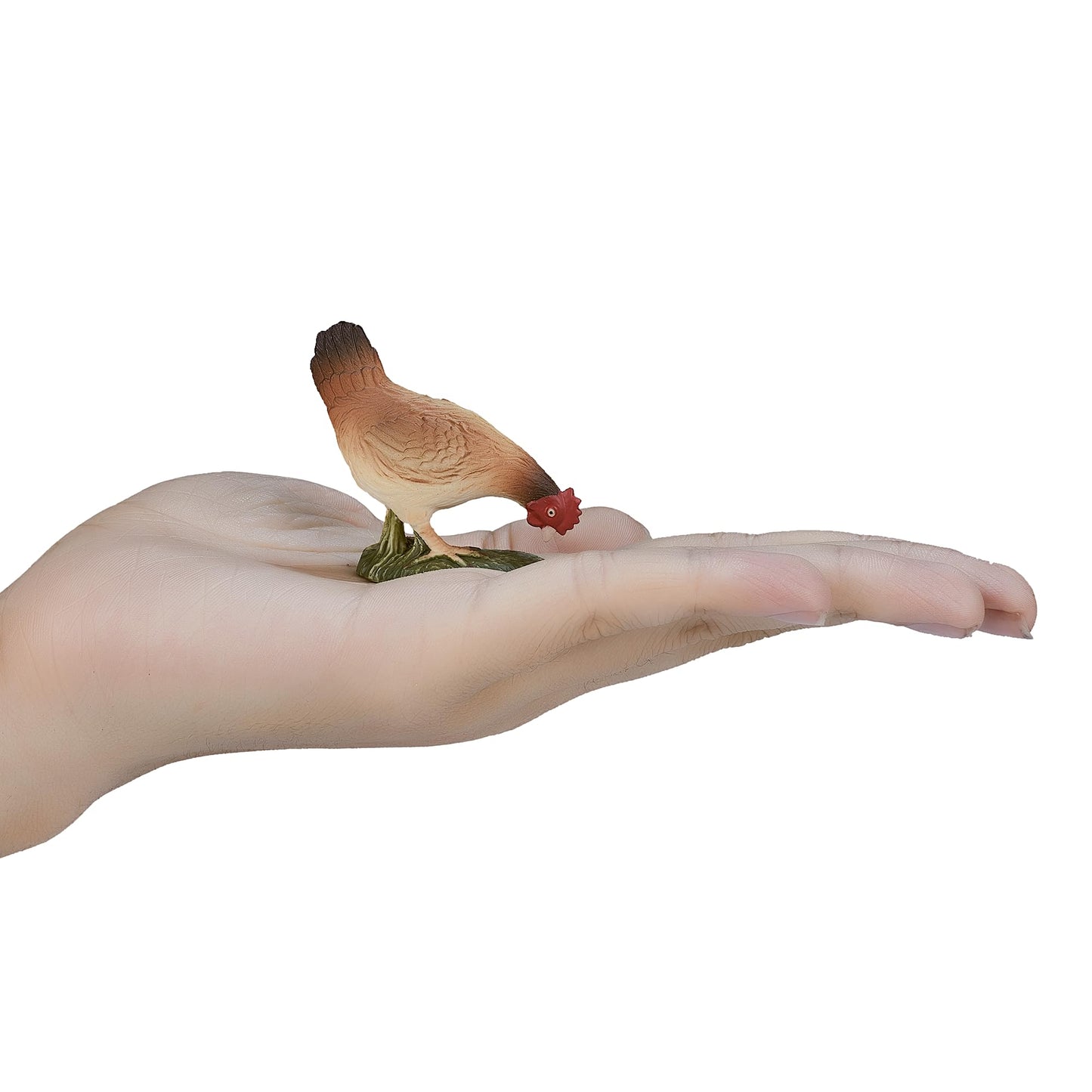 Mojo Hen Eating Realistic Farm Animal Hand Painted Toy Figurine