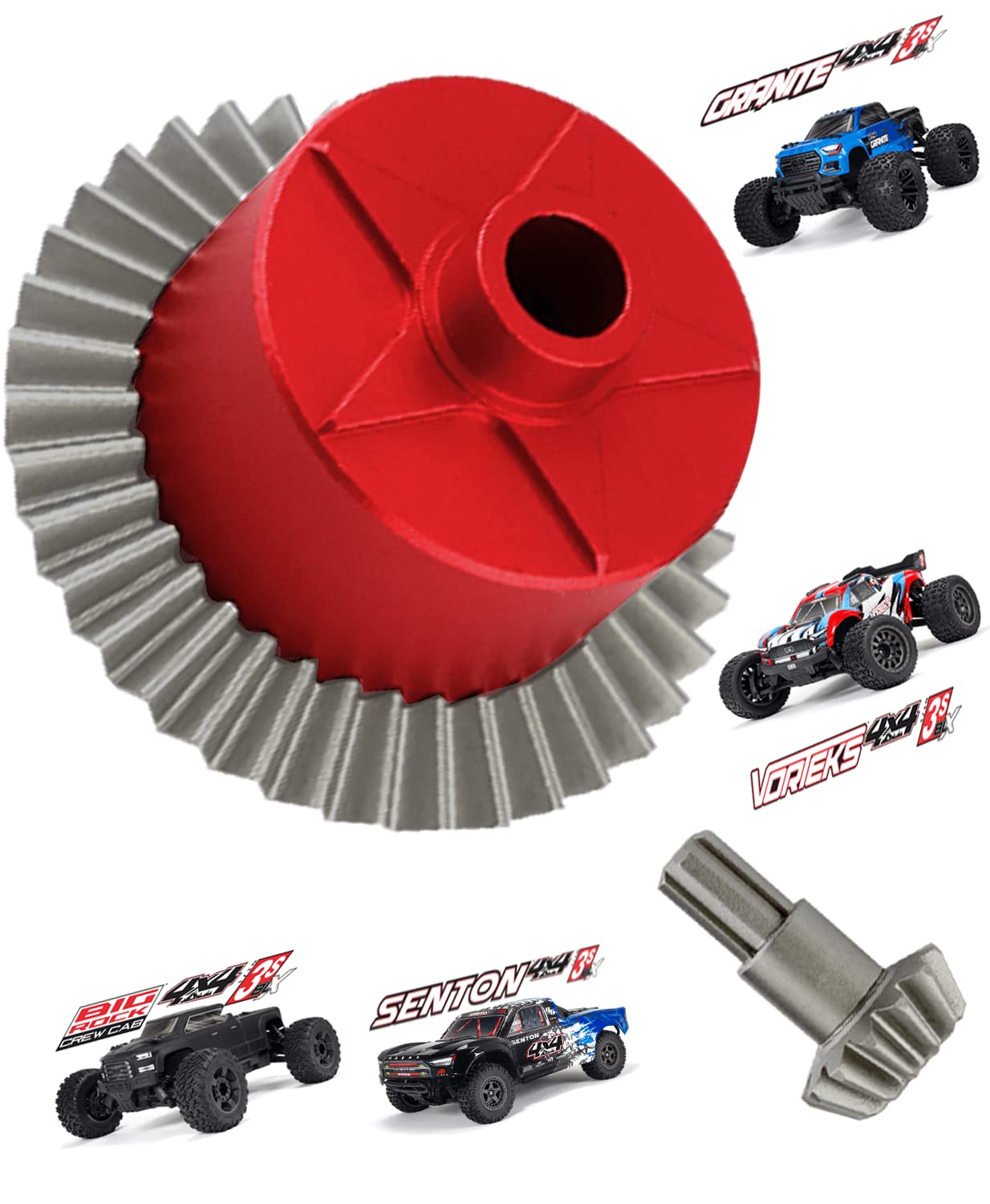 Rcarmumb Upgrades Part for 1/10 Arrma Granite/Senton/Vorteks/Big Rock 3S BLX,1/10 Outcast/Kraton 4S BLX 4X4,1/8 Vendetta/Typhon