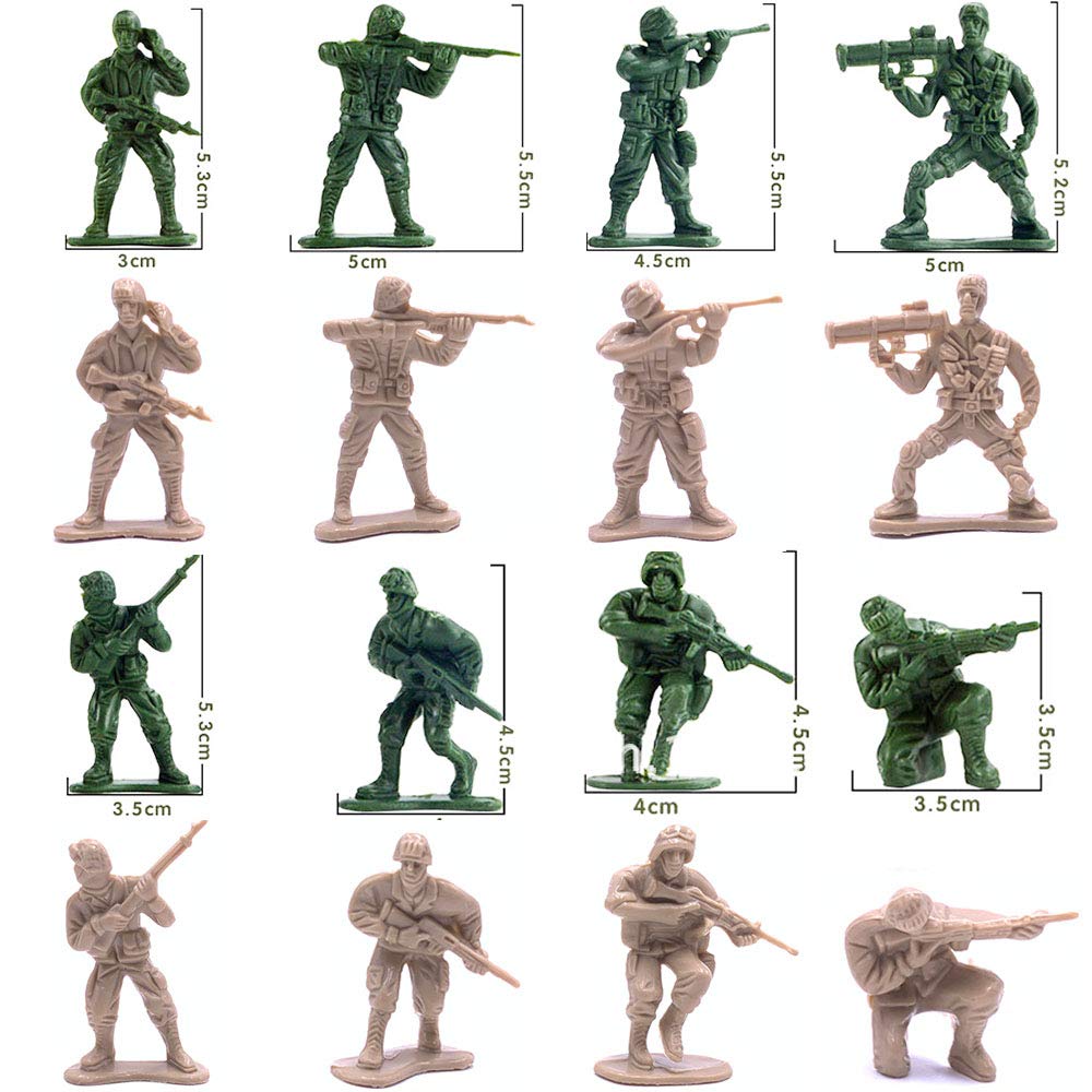 23 Pack Die-cast Military Vehicles Sets,6 Pack Assorted Alloy Metal Army Models Car Toys,16 Pack Soldier Army Men,1 Playmat,Mini
