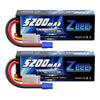 Zeee 3S Lipo Battery 5200Mah 11.1V 80C With Ec3 Plug Hard Case Battery For Rc Car Boat Truck Helicopter Airplane Racing Models(2