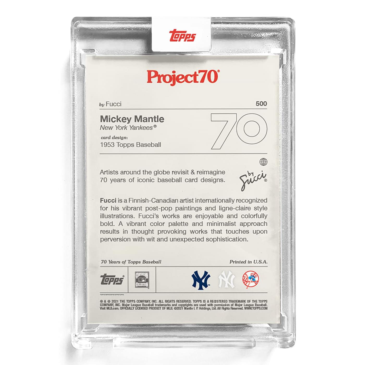 Topps Project70 Card 500 | 1953 Mickey Mantle by Fucci