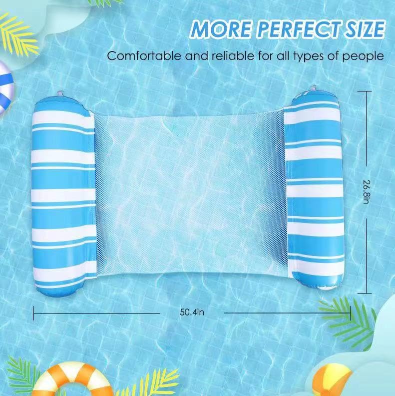 4 Pack Pool Float Adults, 4-In-1 Water Hammock Float,Saddle, Drifter,Lounger Inflatable Pool Hammock Floats For Swimming Pool, B
