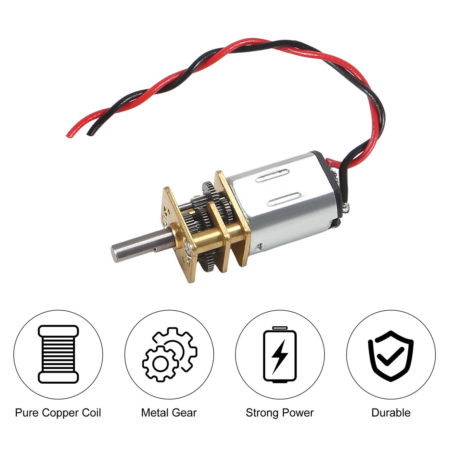 Coliao 10Pcs Dc 3V-6V Mini N20 Gear Motor Slow Speed Full Metal Gearbox Micro Motor Without Terminal For Smart Car Diy Rc Toys