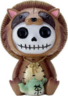 Summit Collection Furrybones Tanuki Signature Skeleton In Japanese Raccoon Costume With Tea Pot