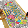 Tiny Expressions Giant Coloring Poster For Kids' Birthday - Rolled, Not Folded - 30' X 72' Coloring Table Cloth For Kids Activity - Large Happy Birthday Coloring Banner