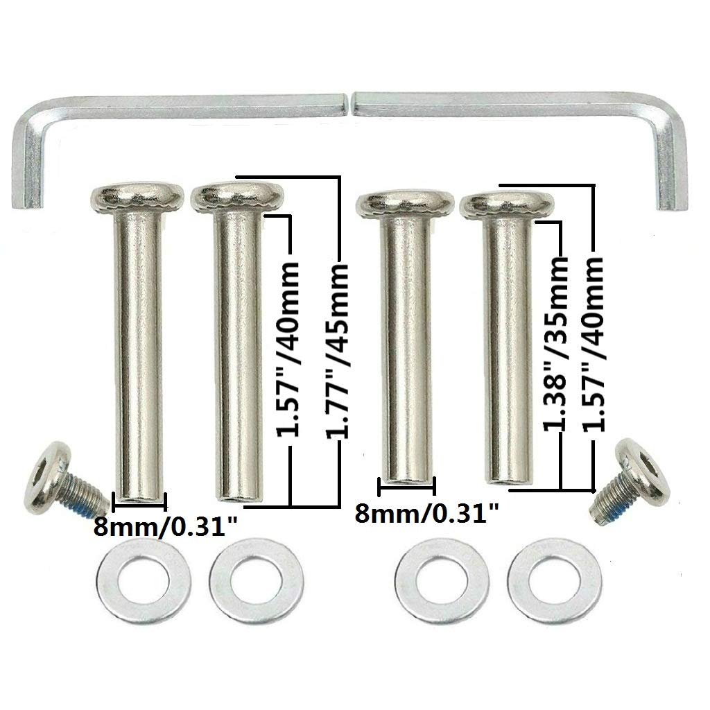 Oro 1 Pair Luggage Wheels Replacement 40 * 18Mm Case Wheels With 8Mm(0.31') Bearings Wheels For Suitcase And Inline Outdoor Skate And Caster Board