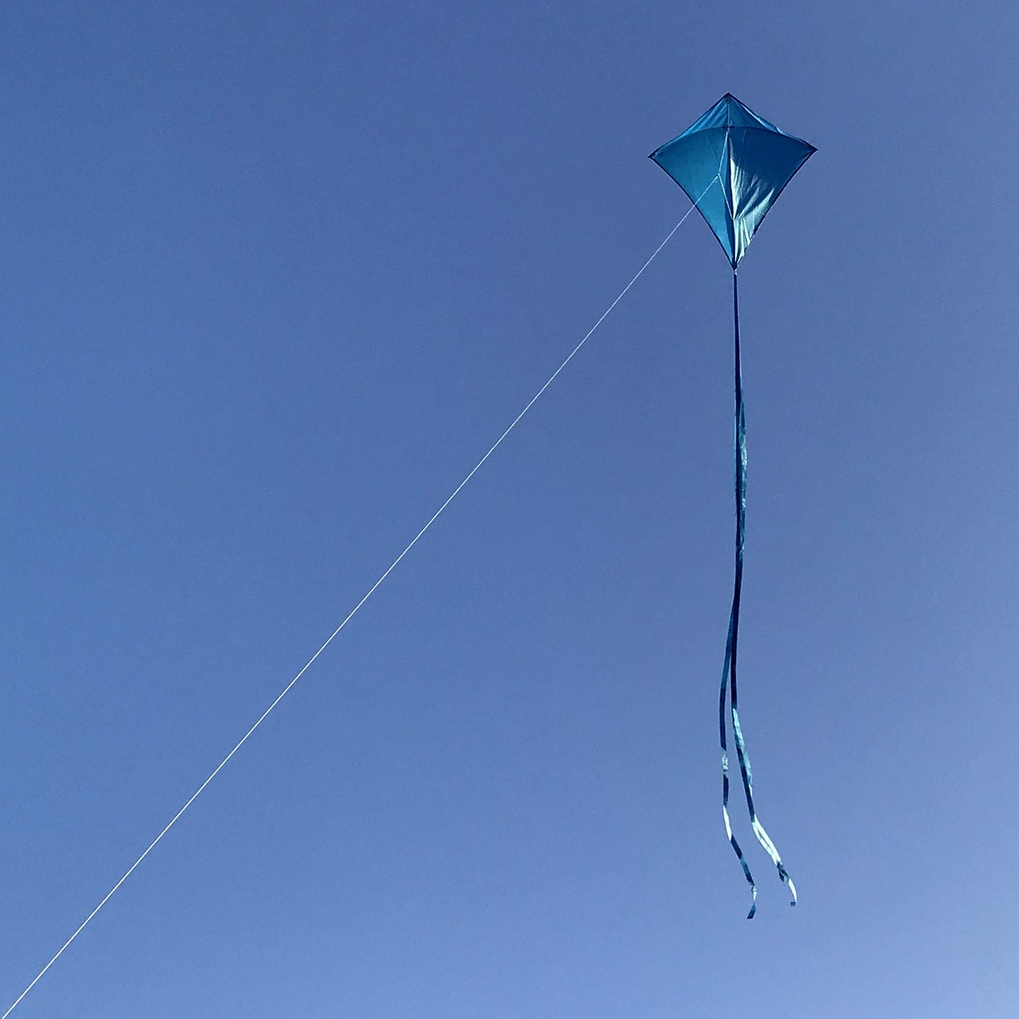 In The Breeze 3294 - Blueberry 30 Inch Diamond Kite - Solid Blue, Fun, Easy Flying Kite