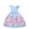 Cosplay Life Floral Dress for Girls and Young mature-themeds Fashion Flower Waistline Kids Party Festival Dress Ages 5-9 Years Old (Baby Blue 6YRS)