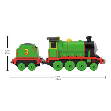 Thomas & Friends Henry Metal Locomotive Train Set with Coal Tank, Colorful Children's Toy for Ages 3 and Up, HMC43