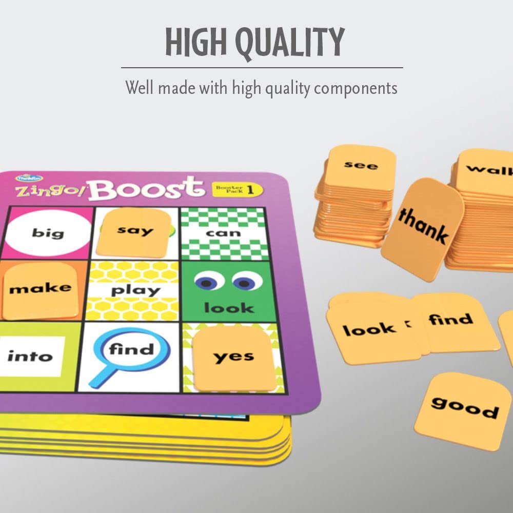 Think Fun Zingo! Sight Words Boost - Engaging Brain Game | Expansive Vocabulary Builder | Stimulates Memory & Concentration | Fo