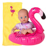 Adora Splash Time Babies Collection 8.5 Baby Doll with Sweet Baby Smell enhanced QuickDri Vinyl and Machine Washable Includes Clothes and Accessories Birthday Gift For Ages 3+ - Fun Flamingo