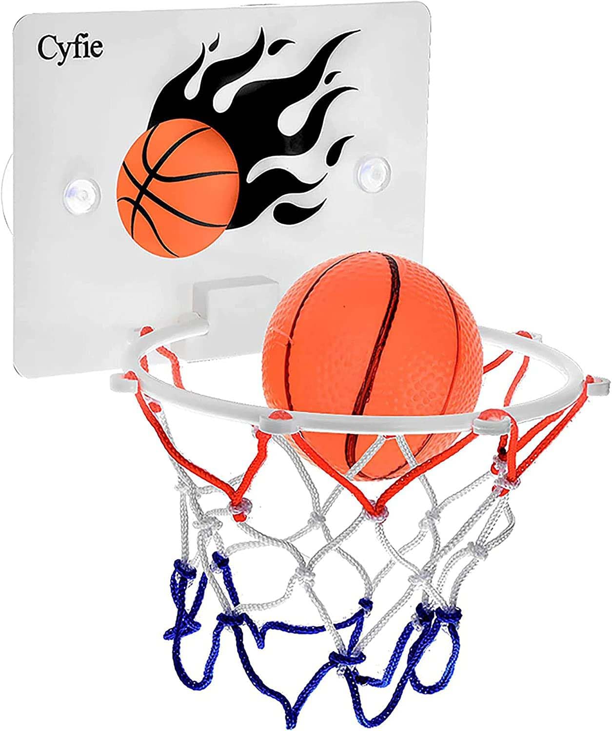 Cyfie Basketball Hoop Toddler, Bathtub Bath Toys For Office Desk Bathroom Slam Dunk Games, Suction Cup Basketball Hoop For Kids Girls Boys