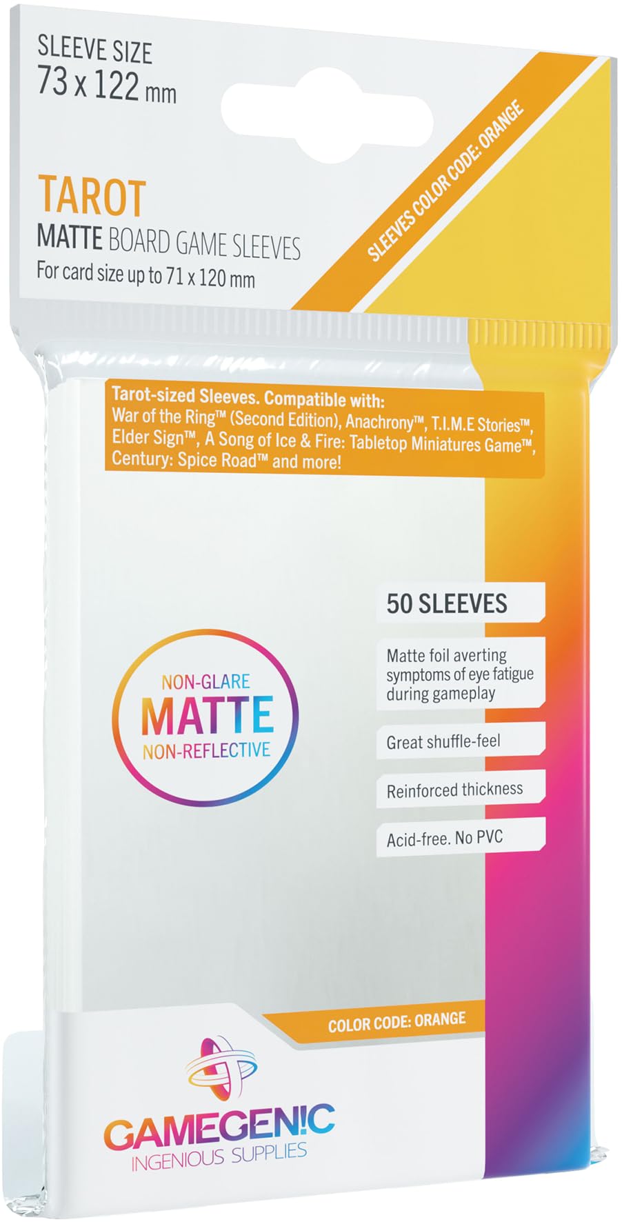 Matte Board Game Sleeves | Pack of 50 Matte Sleeves | 72 by 122 mm Car Toytooth Matte Board Game Sleeves | Pack of 50 Matte Sleeves | 72 by 122 mm Car Toytooth