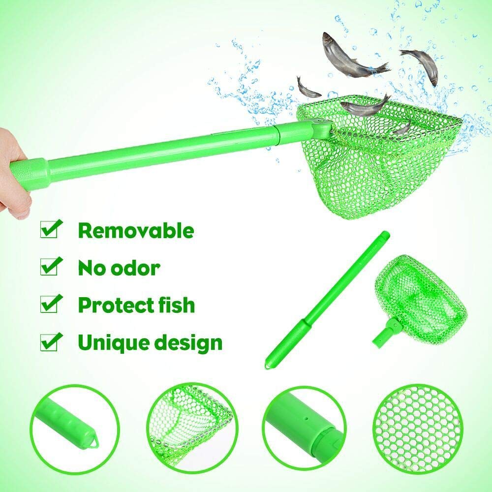 Fishing Net, Tsyan 3 Pack Bug Net Catching Crab Insect Nets Beach Toys Floating Bait Butterflies Colorful Nets For Kids Outdoor