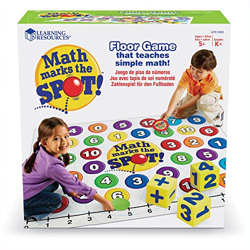 Learning Resources Math Marks The Spot Floor Game, Homeschool, Number Recognition, Addition & Subtraction, Ages 5+