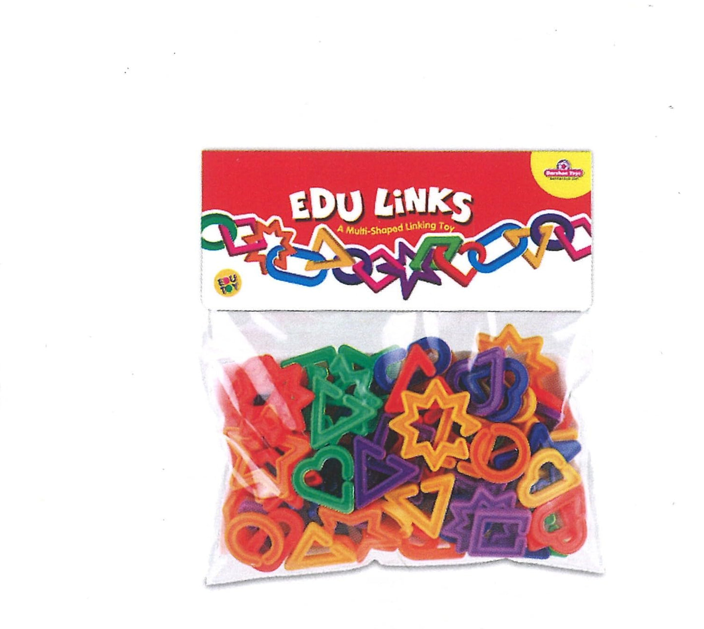Creativehub MultiShaped Linking Toy For Kids 100+ Pieces Plastic Chain Links Building Set, Early Learning Color & Shape Recog