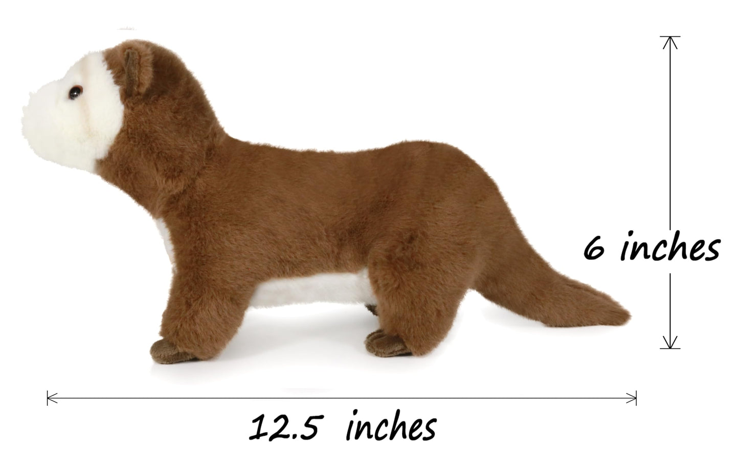 Ice King Bear Ferret Stuffed Animal Plush Toy 12 Inches (Brown)