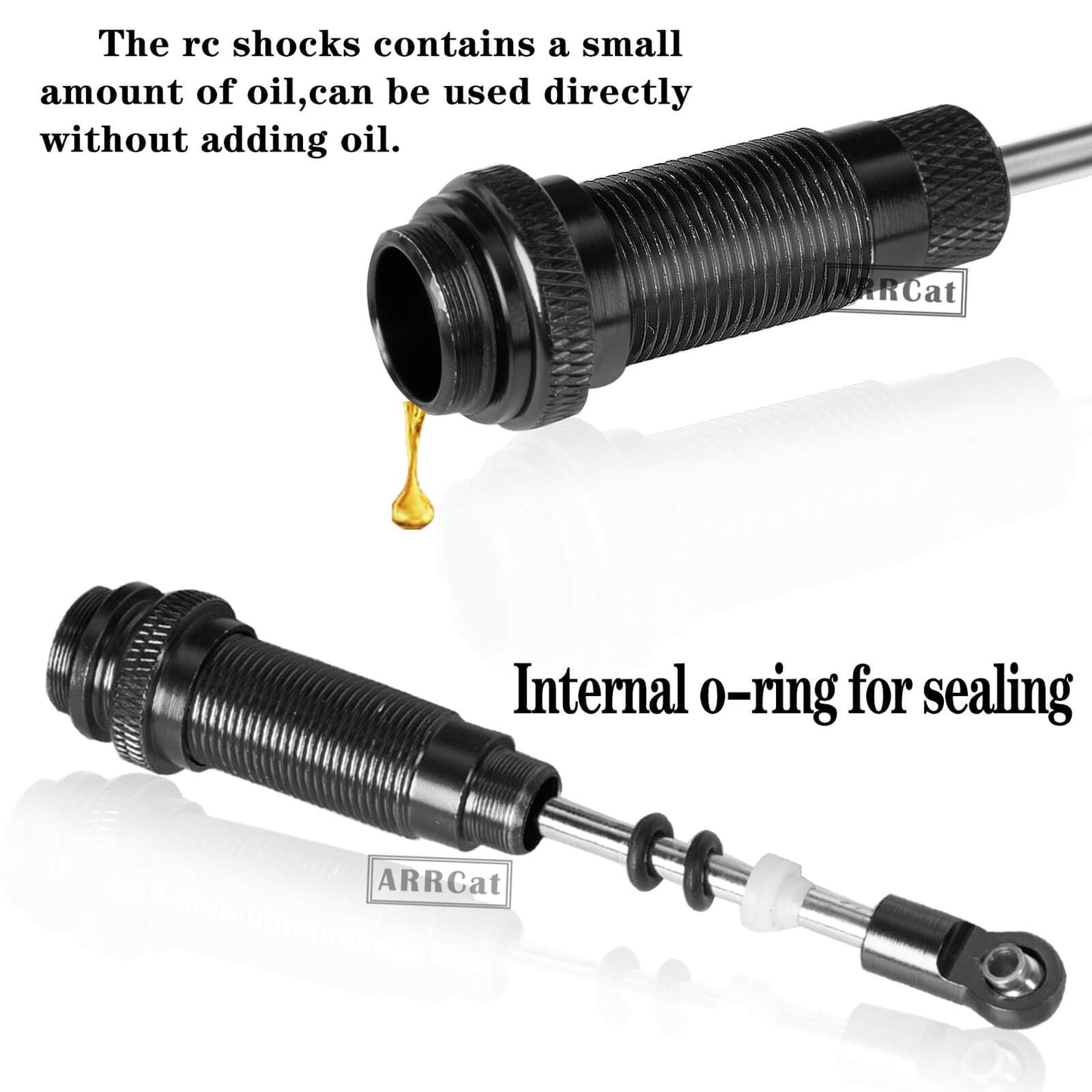 4PCS Full Aluminum Front Rear Shocks Upgrade Parts for 1/10 Big Rock 3s blx/Senton 3s blx 550/ Granite 3s blx 550/ Vorteks 3s bl