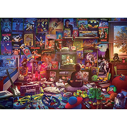 An Afternoon In The 80S Retro 1000-Piece Jigsaw Puzzle By Rachid Lotf Brain Teaser Activity For Kids And Adults 28 X 20 Inches