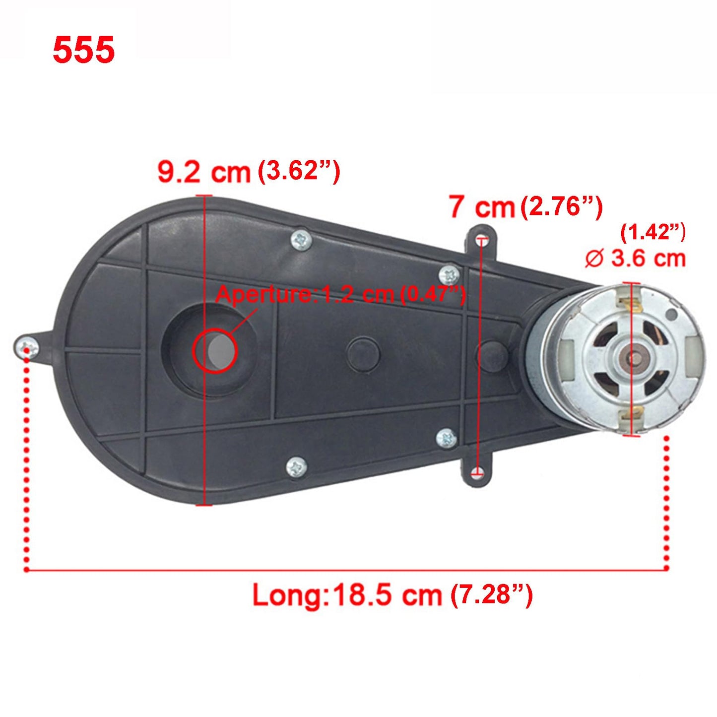 2 Pcs RS555 24V Gearbox for Ride On Toy Cars,Motorcycles Powered Wheels High Speed 555 Drive Engine with Motors (2PCS 555 24V 18