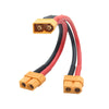 Short XT60 Parallel Battery Connector Cable,14AWG 1 Male to 2 Female Y Splitter Adapter Cable,10cm/3.93inch for RC Multicopter Q