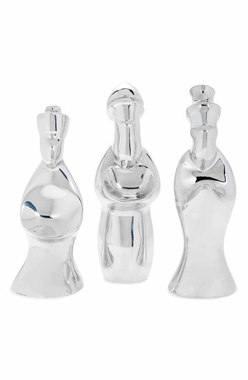 Nambe Three Wise Men Figurine - Nativity Holiday Figurine, Traditional Set Metal Alloy Religious Decoration - Ideal Christmas Nativity Home Décor - Christmas Table Centerpieces