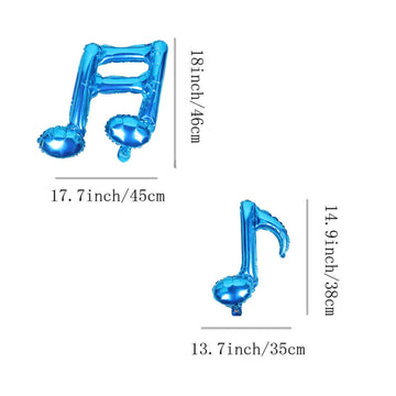 10Pcs Music Note Balloons 17 Inch Music Themed Party Supplies Foil Aluminum Balloon Baby Shower Music Party Wedding Birthday Par