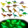 Patpat 16Pcs Glow-In-The-Dark Mini Dinosaur Toy Set, 5-7Cm Luminous Pvc Miniature Dino Figurines, Small Dinosaur Toys For Kids 3