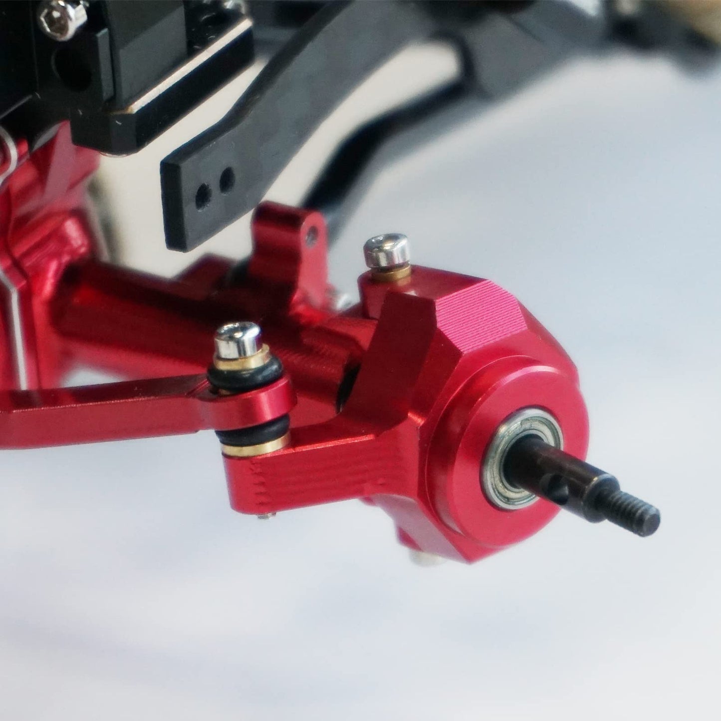OGRC 2Pcs Steel Front Axle Drive Shaft CVD Set for Axial SCX24 C10/JLU/Bronco/Gladiator/Deadbolt Upgrades Parts (Regular)