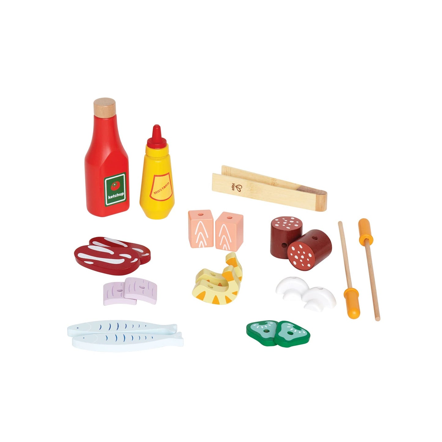 Award Winning Hape Gourmet Grill And Shish Kabob Wooden Play Kitchen Multi, L: 27.6, W: 15, H: 24.8 Inch