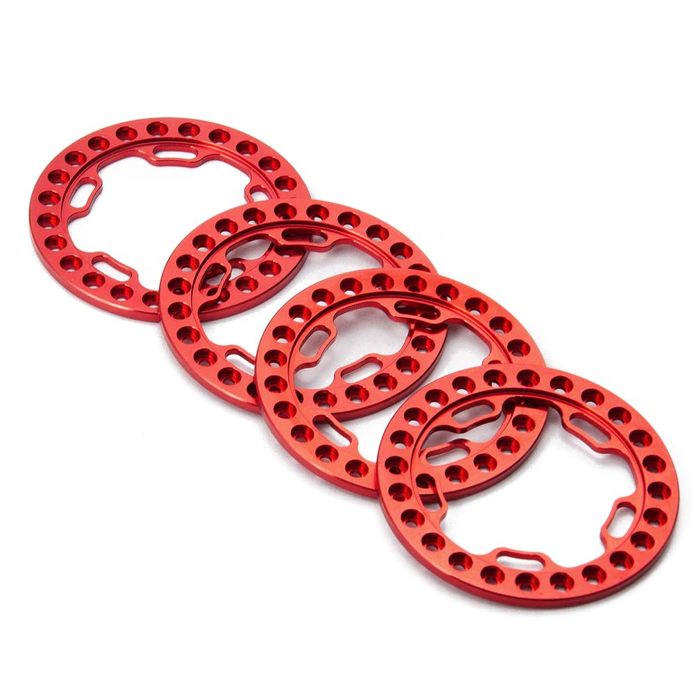 QUE-T 1.9'' Beadlock Wheel Ring, 4pcs Replacement Wheel Ring for 1/10 RC Crawler Axial SCX10 90046 TRX4