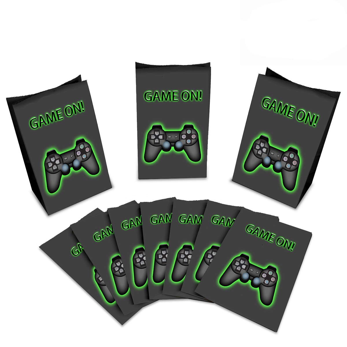 Outego Video Game Party Bags Video Game Paper Bags Video Game Party Favor Bags For Kids Birthday Party Goodie Bags (24 Pack)