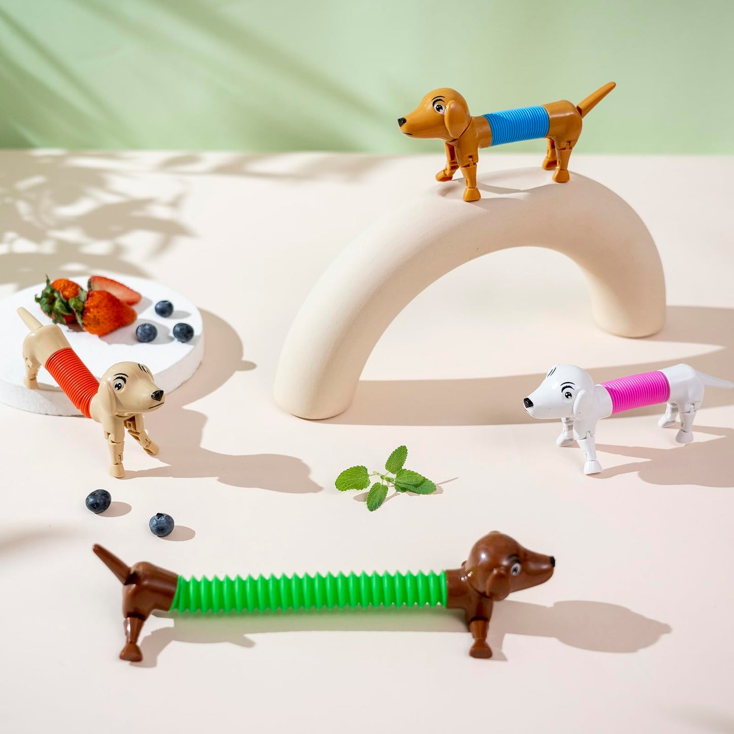 Easter Egg Fillers, Dog Pop Tubes, Easter Basket Stuffers, Dog Fidgets, Stretch Dog Toy, Dog Party Favors,Small Toys,Dog Toys For Kids,Autism Sensory Products(24 Pcs Dog)
