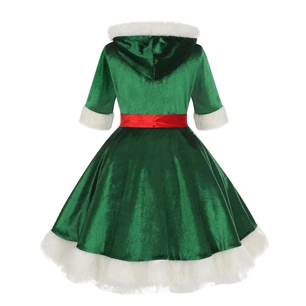 Lmyove Elf Dress Christmas Costume For Girls, Elfs Costumes Xmas Gift For Kids