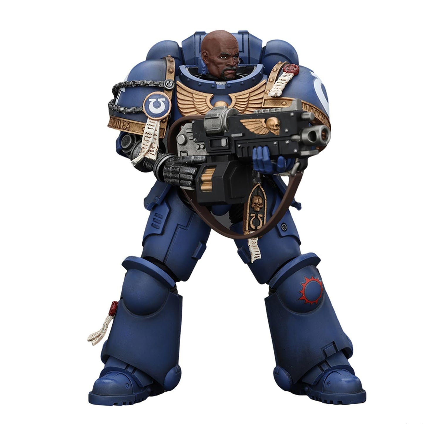 Joytoy Warhammer 40K Genuine License 1:18 Action Figure, Space Marine 2, Uitramarines Brother Chairon, 5.03 Inch Collectible Act