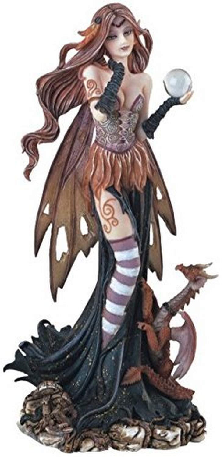Stealstreet Ss-G-91300 Fairy Collection Pixie With Baby Dragon Fantasy Figurine Decoration
