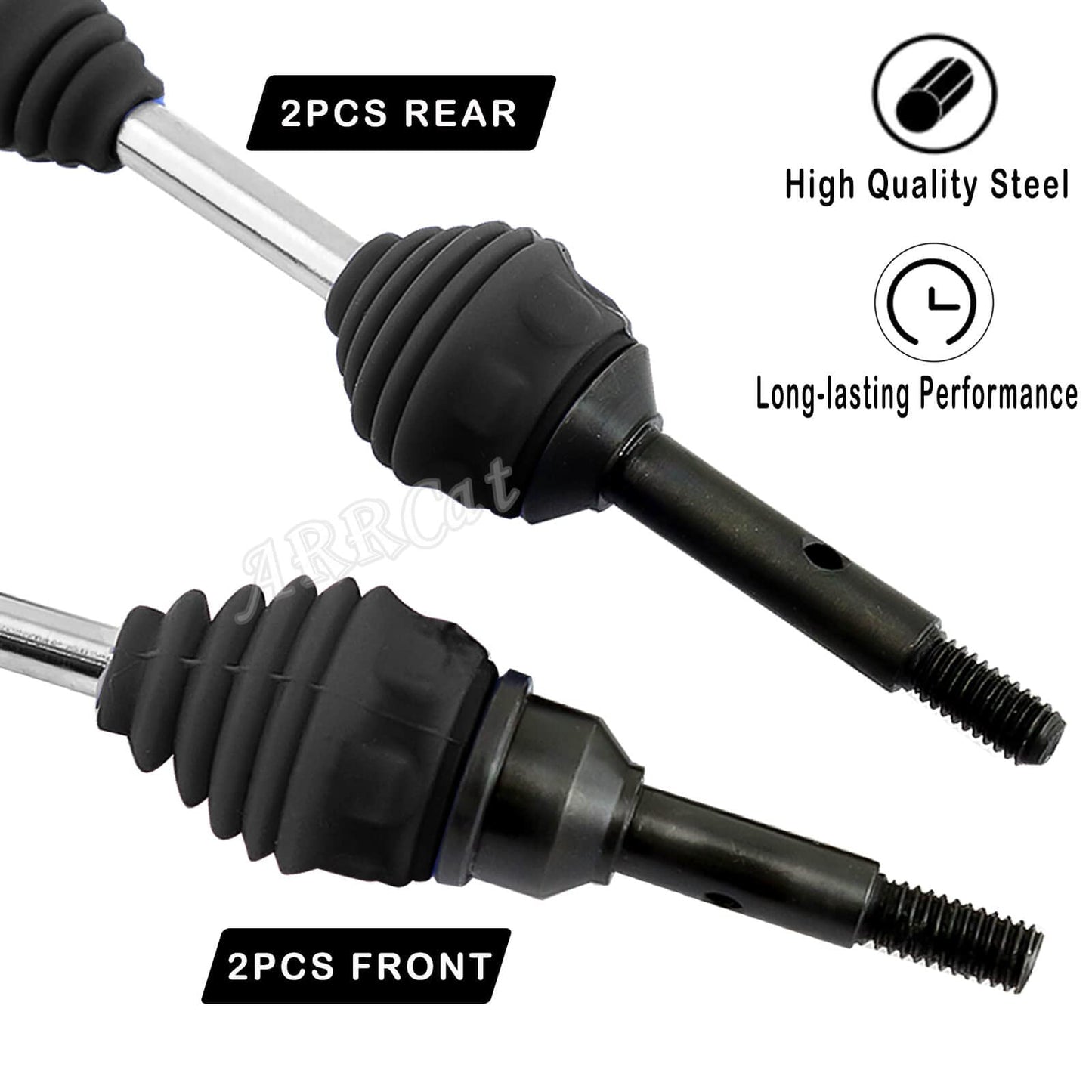 Drive Shaft CVD Axles Upgrades for 1/10 Slash VXL 4x4 Rustler Stampede Hoss VXL 4x4 4WD,4Pcs Front Rear Transmission Driveshaft