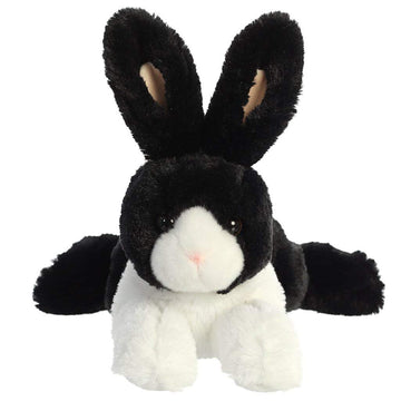 Aurora Adorable Flopsie Dutch Rabbit Stuffed Animal - Playful Ease - Timeless Companions - Black 12 Inches