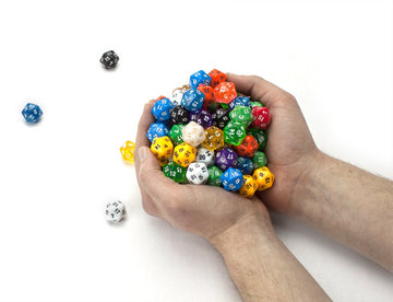 Wiz Dice Bulk Random Polyhedral Dice (D20-100 Pack) - Polyhedral Role Playing Dice in Unique Colors - DND Accessories for TTRPG